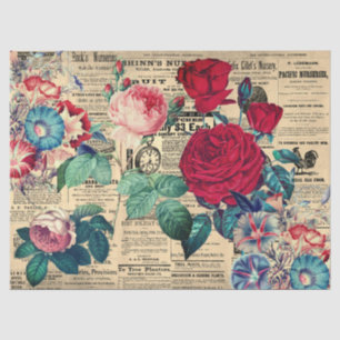 Blume Vintager Rose Seidenpapier