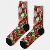 Blume Vintager Rose Socken (Linkes Detail)