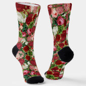 Blume Vintager Rose Socken (Gewinkelt)