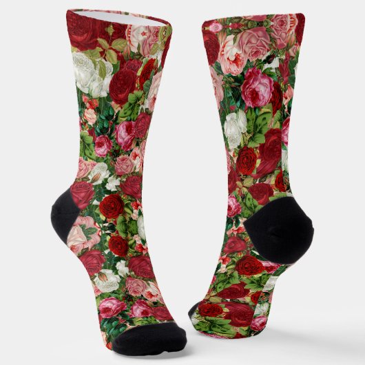 Blume Vintager Rose Socken (Gewinkelt)