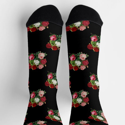 Blume Vintager Rose Socken (Oben)