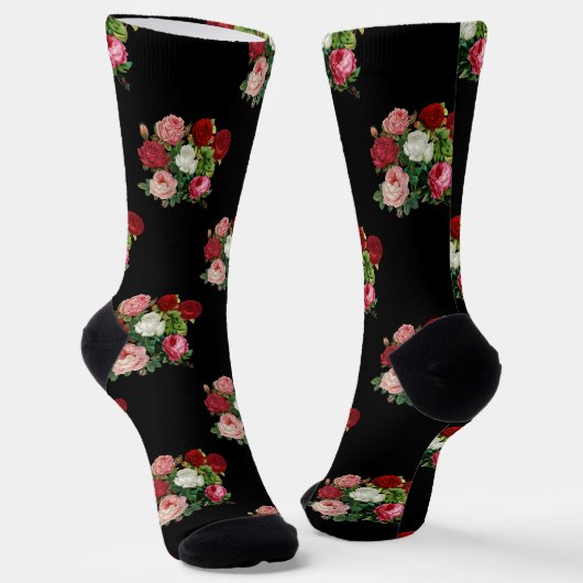 Blume Vintager Rose Socken (Gewinkelt)
