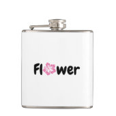 Blume Vinyl Wrapped Flask Flachmann (Vorderseite)