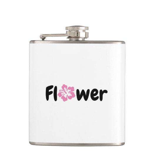 Blume Vinyl Wrapped Flask Flachmann (Vorderseite)