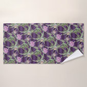 Blume violett badehandtuch (Badehandtuch)