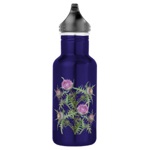Blume violett edelstahlflasche