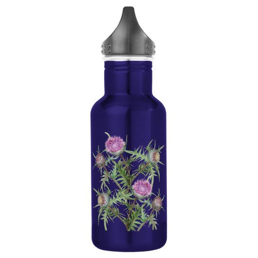 Blume violett edelstahlflasche (Links)