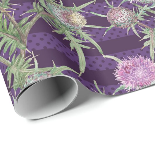 Blume violett geschenkpapier (Rolleneckpunkt)