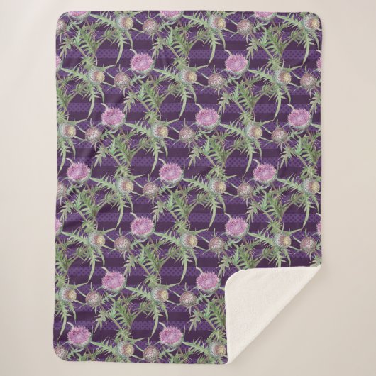 Blume violett sherpadecke (Vorderseite)