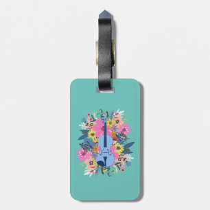 Blume Violine/Viola, Fall Tag/Personalisiert Gepäckanhänger