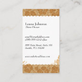 Blume Visitenkarte (Rückseite)