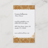 Blume Visitenkarte (Rückseite)