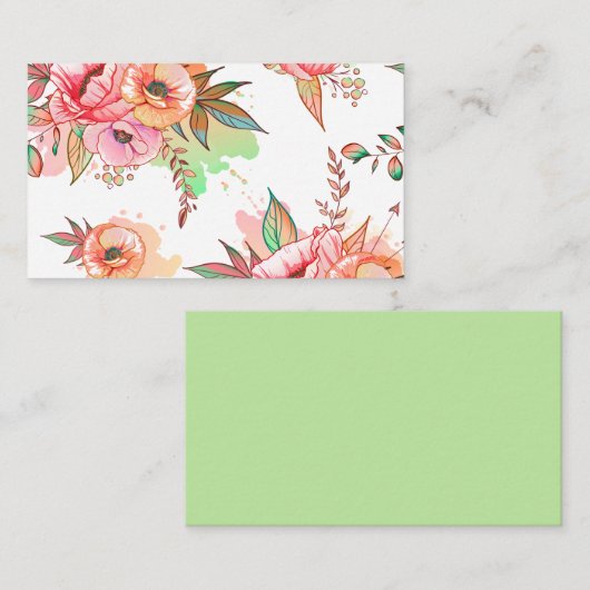 Blume Visitenkarte (Vorne/Hinten)