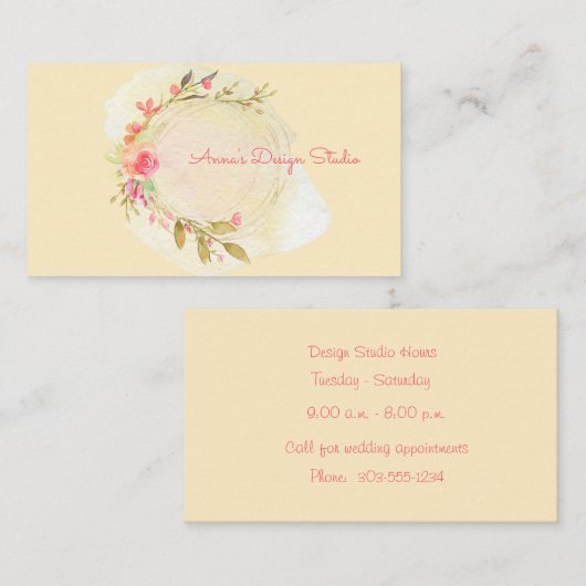 Blume Visitenkarte (Vorne/Hinten)