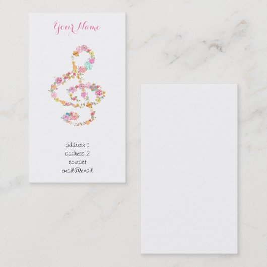 Blume Visitenkarte (Vorne/Hinten)