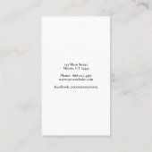 Blume Visitenkarte (Rückseite)