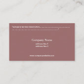 Blume Visitenkarte (Rückseite)