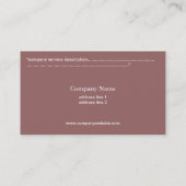 Blume Visitenkarte (Rückseite)