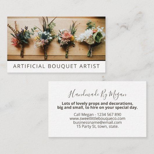 Blume Visitenkarte (Vorne/Hinten)