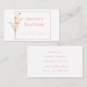 Blume Visitenkarte (Vorne/Hinten)