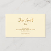 Blume Visitenkarte (Rückseite)