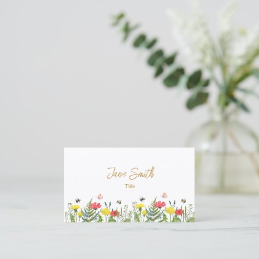 Blume Visitenkarte (Stehend Vorderseite)