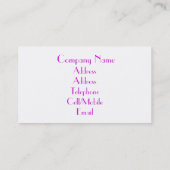 BLUME VISITENKARTE (Rückseite)