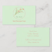 Blume Visitenkarte (Vorne/Hinten)