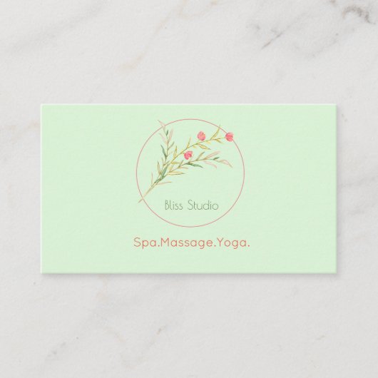 Blume Visitenkarte (Vorderseite)