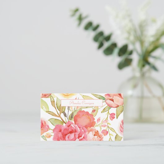 Blume Visitenkarte (Stehend Vorderseite)