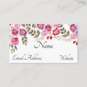 Blume Visitenkarte (Rückseite)