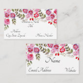 Blume Visitenkarte (Vorne/Hinten)