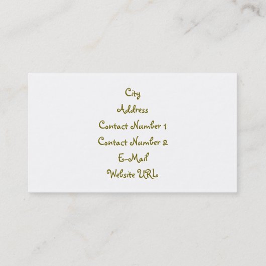 Blume Visitenkarte (Rückseite)