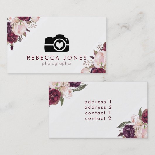 Blume Visitenkarte (Vorne/Hinten)