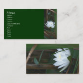 Blume-Visitenkarte für Wasserlilie Lotus Visitenkarte (Vorne/Hinten)