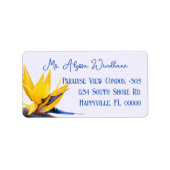 Blume-Vogel Adressaufkleber (Vorne)