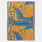 Blume-Vogel auf Orange Decke (Vorderseite Vertikal)