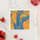 Blume-Vogel auf Orange Serviette (Beispiel)