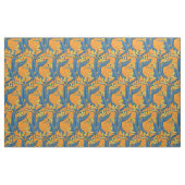 Blume-Vogel auf Orange Stoff (Yard (91,4 cm))