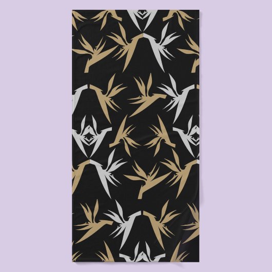 Blume-Vogel Badehandtuch (Badehandtuch)