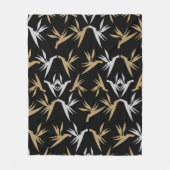 Blume-Vogel Fleecedecke (Vorderseite)