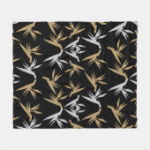 Blume-Vogel Fleecedecke (Vorderseite (Horizontal))