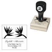 Blume-Vogel Rücksendeadresse Gummistempel (Stempel)