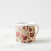 Blume, Vögel, Schmetterlinge, nahtlos Espressotasse (Vorderseite Rechts)