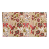 Blume, Vögel, Schmetterlinge, nahtlos Kissenbezug (Rückseite-Rechts)