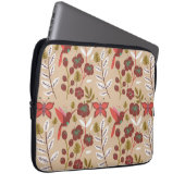 Blume, Vögel, Schmetterlinge, nahtlos Laptopschutzhülle (Vorne Rechts)