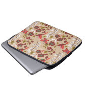 Blume, Vögel, Schmetterlinge, nahtlos Laptopschutzhülle (Vorne Knopf)