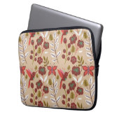 Blume, Vögel, Schmetterlinge, nahtlos Laptopschutzhülle (Vorderseite Links)
