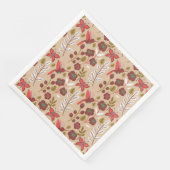 Blume, Vögel, Schmetterlinge, nahtlos Serviette (Ecke)