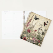 Blume, Vögel und Schmetterlinge auf Altpapier (2) Planer (Anzeige)